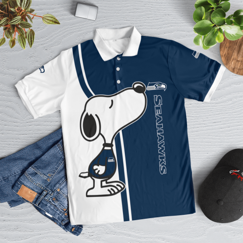 Seattle Seahawks Snoopy Polo Shirt Limited Edition