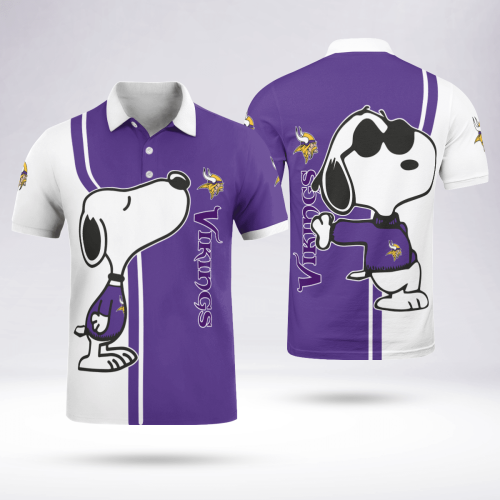 Minnesota Vikings Snoopy Polo Shirt Limited Edition