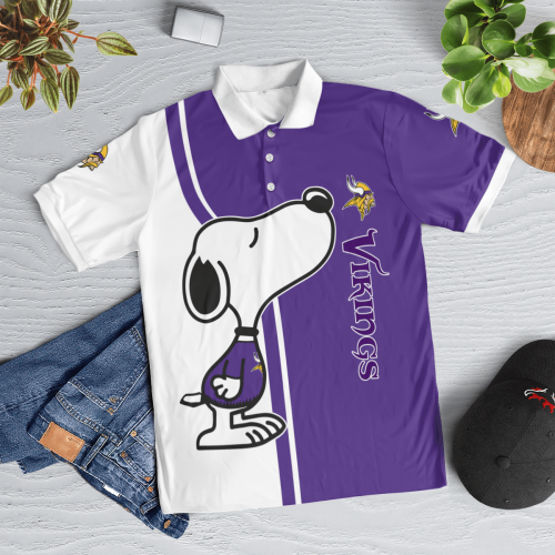 Minnesota Vikings Snoopy Polo Shirt Limited Edition