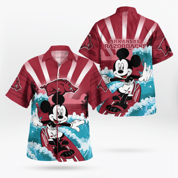 Shop the Ultimate Arkansas Razorbacks and Mickey Mouse Hawaii Shirt Collection!