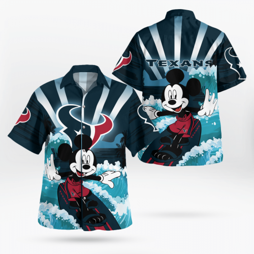 Limited Edition Houston Texans and Mickey Mouse Hawaii Shirt – Exclusive Collaboration for Fans