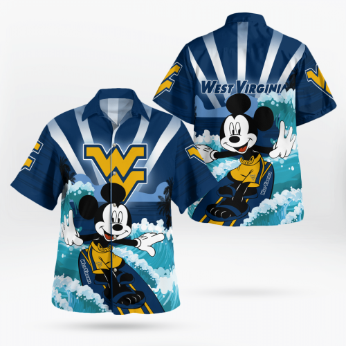 West Virginia Mountaineers and Mickey Mouse Hawaii Shirt – Unique Fan Gear for WVU and Disney Lovers