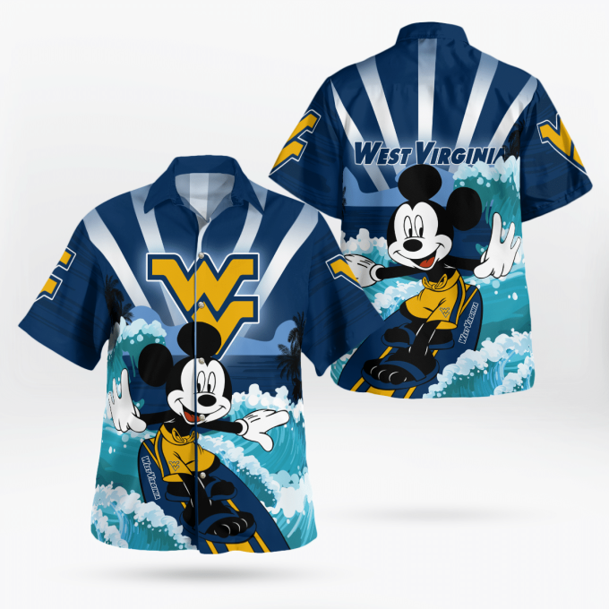West Virginia Mountaineers and Mickey Mouse Hawaii Shirt – Unique Fan Gear for WVU and Disney Lovers West Virginia Mountaineers and Mickey Mouse Hawaii Shirt – Unique Fan Gear for WVU and Disney Lovers