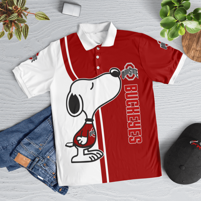 Ohio State Buckeyes Snoopy Polo Shirt Limited Edition