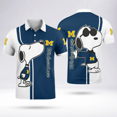 Michigan Wolverines Snoopy Polo Shirt Limited Edition