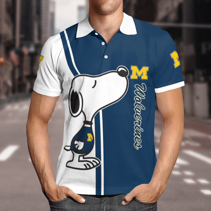 Michigan Wolverines Snoopy Polo Shirt Limited Edition
