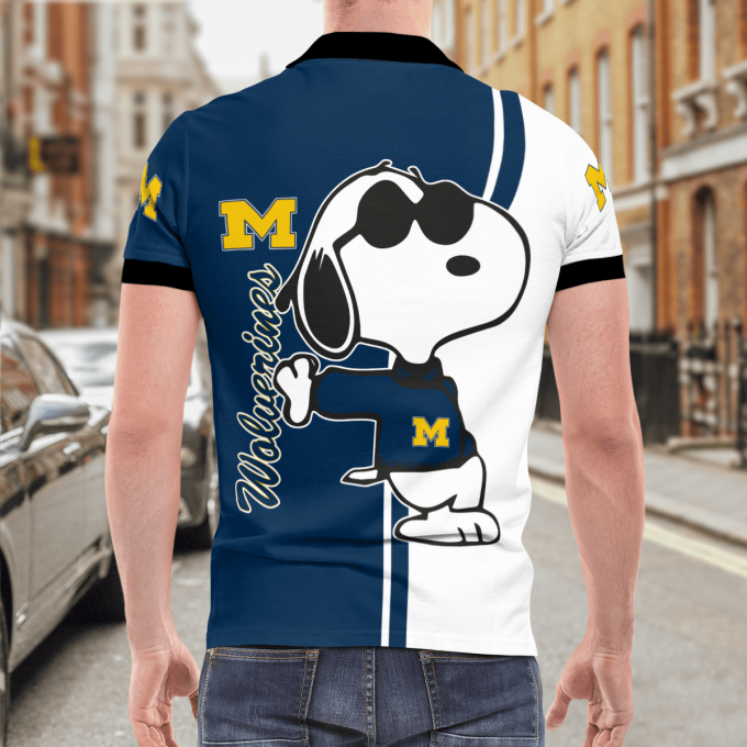 Michigan Wolverines Snoopy Polo Shirt Limited Edition