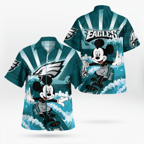 Philadelphia Eagles and Mickey Mouse Hawaii Shirt – Perfect Blend of NFL and Disney Magic