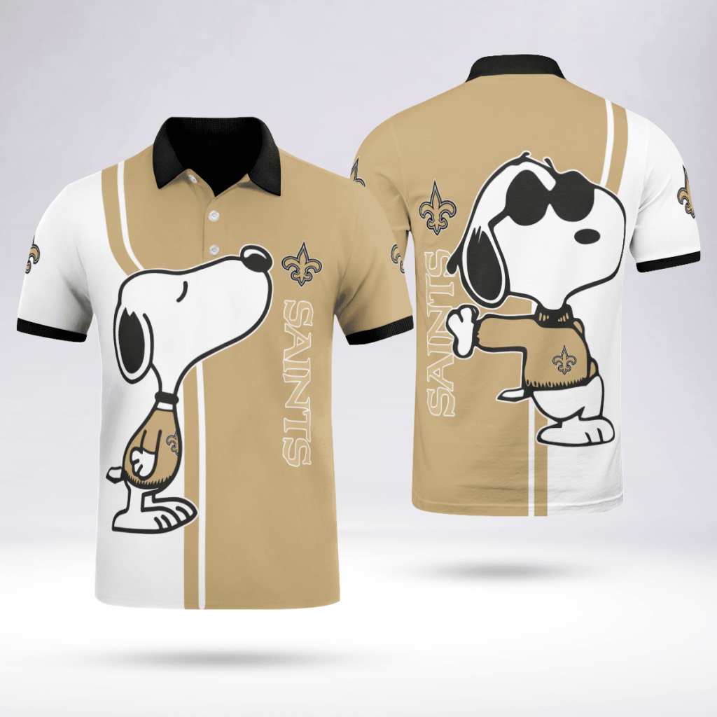 New Orleans Saints Snoopy Polo Shirt Limited Edition New Orleans Saints Snoopy Polo Shirt Limited Edition