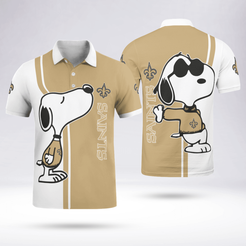New Orleans Saints Snoopy Polo Shirt Limited Edition New Orleans Saints Snoopy Polo Shirt Limited Edition