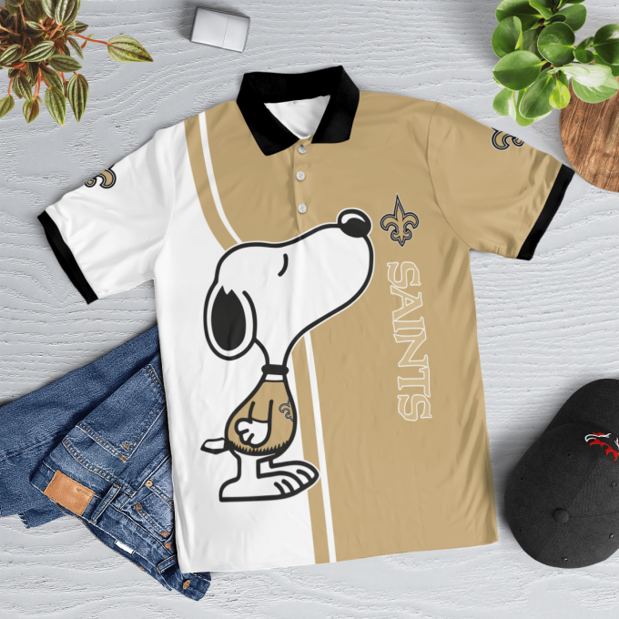 New Orleans Saints Snoopy Polo Shirt Limited Edition