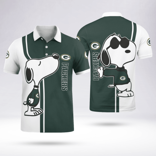 Green Bay Packers Snoopy Polo Shirt Limited Edition