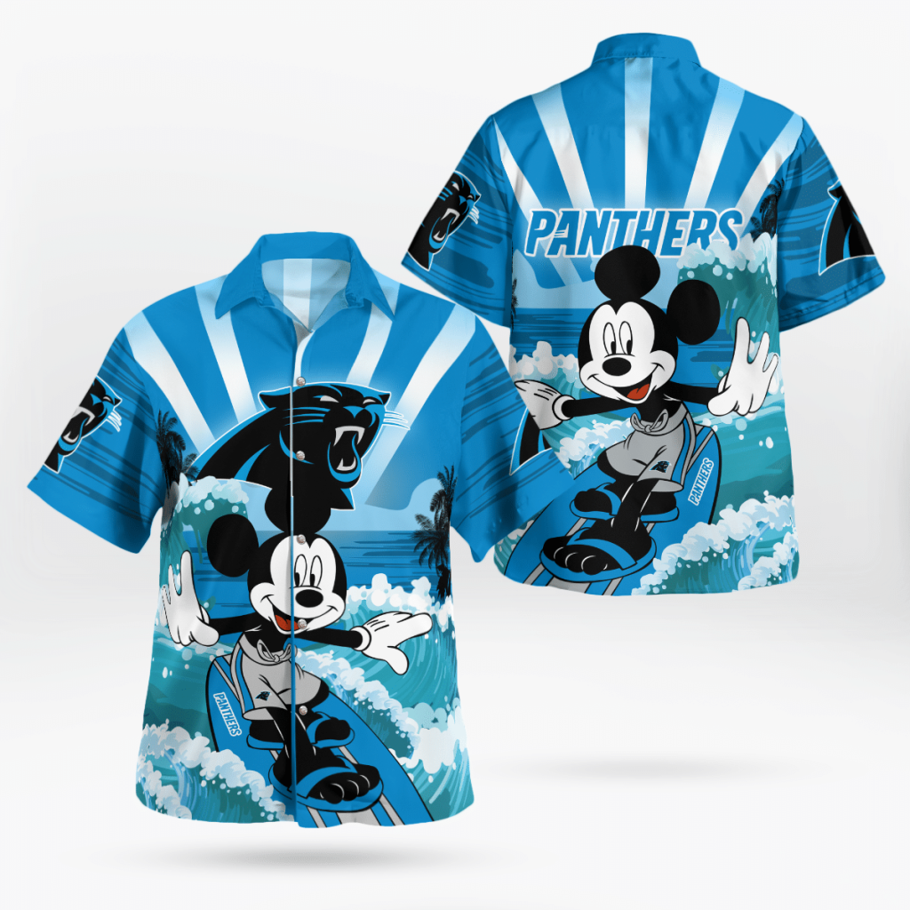 Carolina Panthers and Mickey Mouse Hawaii Shirt: Stylish NFL Disney Collaboration Carolina Panthers and Mickey Mouse Hawaii Shirt: Stylish NFL Disney Collaboration