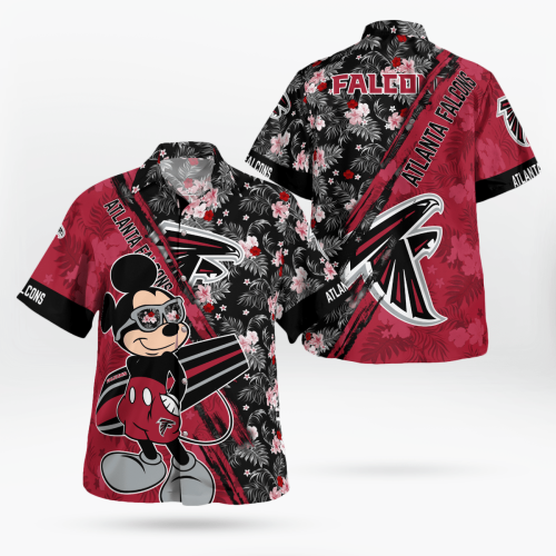 Shop the Atlanta Falcons Mickey Mouse Floral Hawaii Shirt – Perfect for Game Day