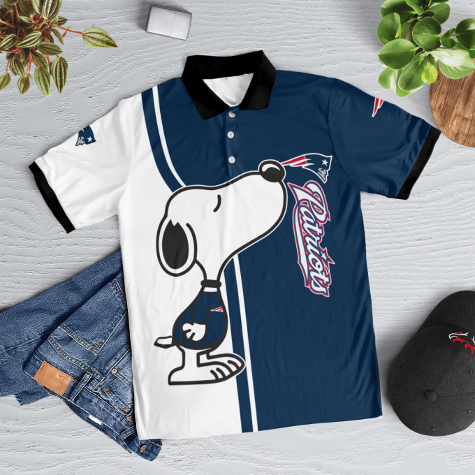 New England Patriots Snoopy Polo Shirt Limited Edition