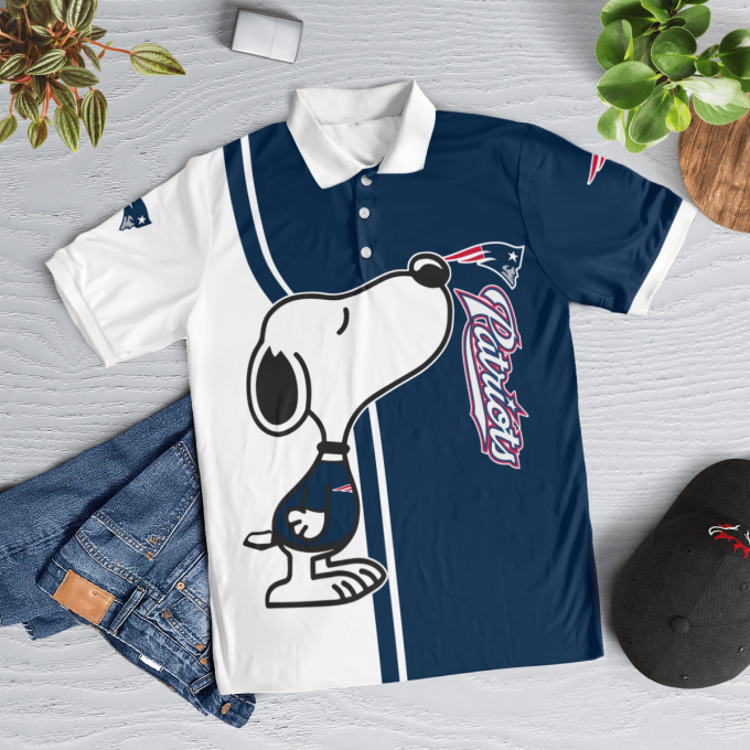 New England Patriots Snoopy Polo Shirt Limited Edition
