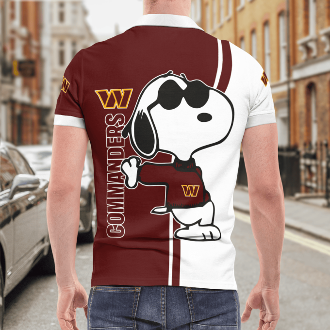 Washington Commanders Snoopy Polo Shirt Limited Edition