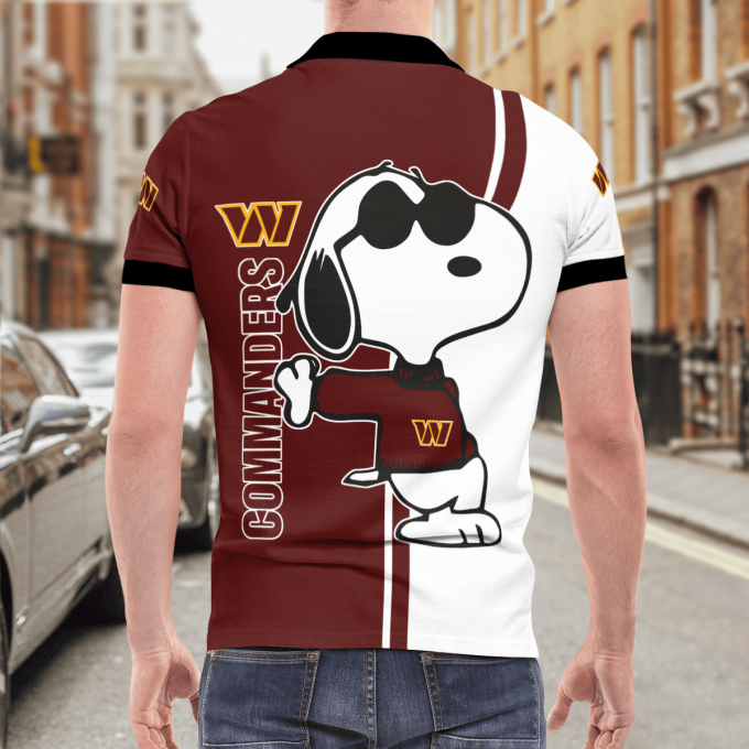 Washington Commanders Snoopy Polo Shirt Limited Edition