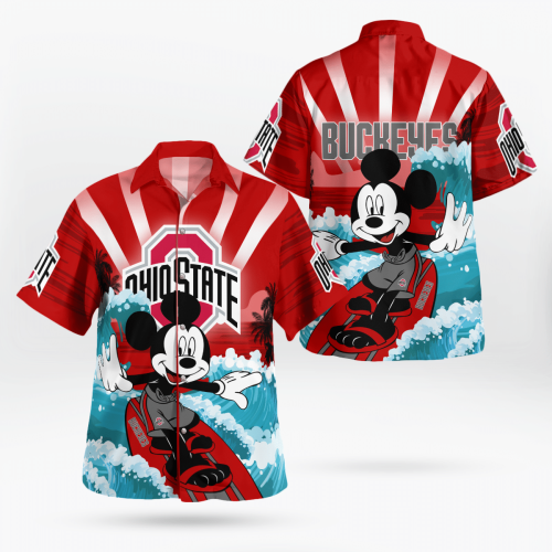 Limited Edition Ohio State Buckeyes and Mickey Mouse Hawaii Shirt – Show Your Team Spirit in Style!