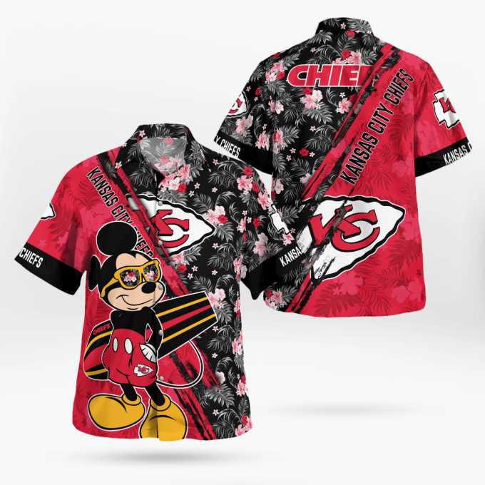 Stylish Kansas City Chiefs Mickey Mouse Floral Shirt: Short Sleeve Hawaii Design Stylish Kansas City Chiefs Mickey Mouse Floral Shirt: Short Sleeve Hawaii Design