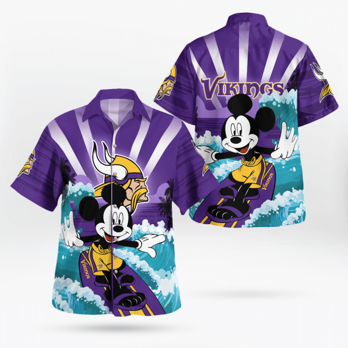 Exclusive Minnesota Vikings and Mickey Mouse Hawaii Shirt – Limited Edition