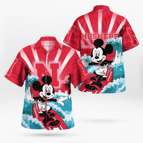 Nebraska Cornhuskers and Mickey Mouse Hawaii Shirt: Show Your Team Spirit with this Exclusive Collaboration!