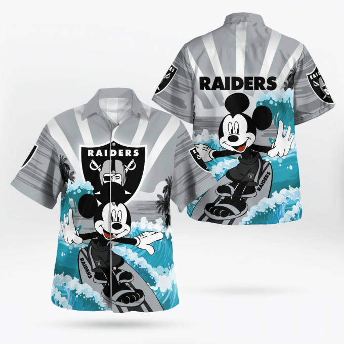 Exclusive Las Vegas Raiders and Mickey Mouse Hawaii Shirt – Limited Edition
