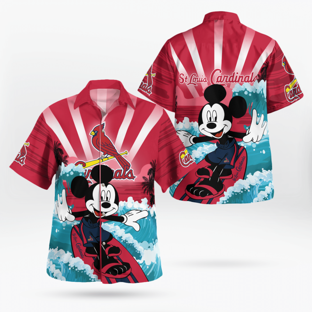 St Louis Cardinals and Mickey Mouse Hawaii Shirt: A Fun and Stylish Collaboration for Baseball and Disney Fans! St Louis Cardinals and Mickey Mouse Hawaii Shirt: A Fun and Stylish Collaboration for Baseball and Disney Fans!