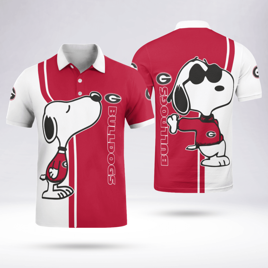 Georgia Bulldogs Snoopy Polo Shirt Limited Edition Georgia Bulldogs Snoopy Polo Shirt Limited Edition