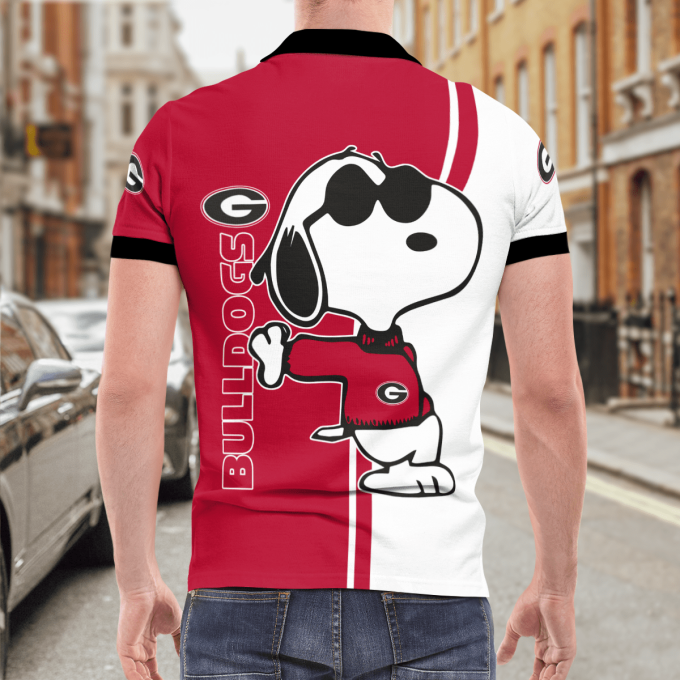 Georgia Bulldogs Snoopy Polo Shirt Limited Edition