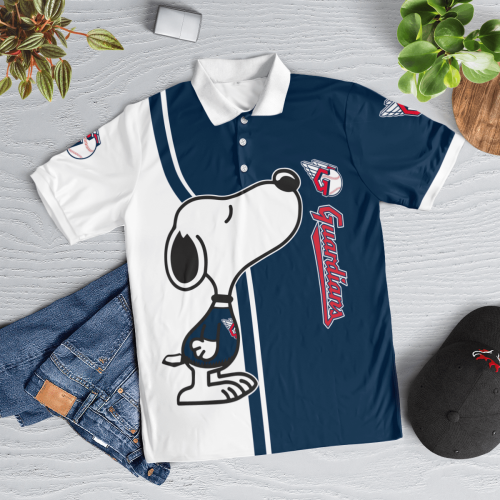 Cleveland Guardians Snoopy Polo Shirt Limited Edition