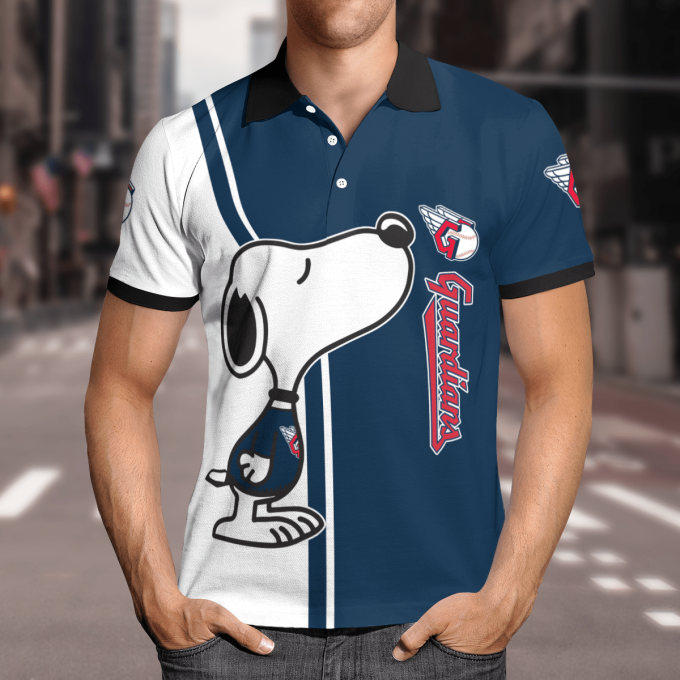 Cleveland Guardians Snoopy Polo Shirt Limited Edition