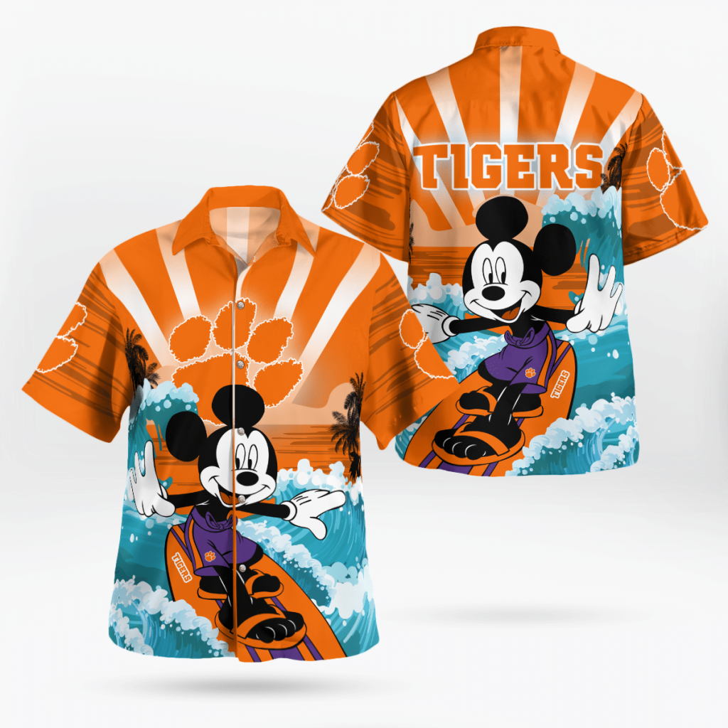 Limited Edition Clemson Tigers and Mickey Mouse Hawaii Shirt: The Perfect Blend of Sports and Disney Magic Limited Edition Clemson Tigers and Mickey Mouse Hawaii Shirt: The Perfect Blend of Sports and Disney Magic
