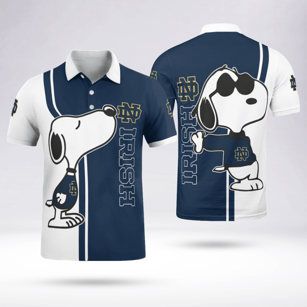 Notre Dame Fighting Irish Snoopy Polo Shirt Limited Edition Notre Dame Fighting Irish Snoopy Polo Shirt Limited Edition