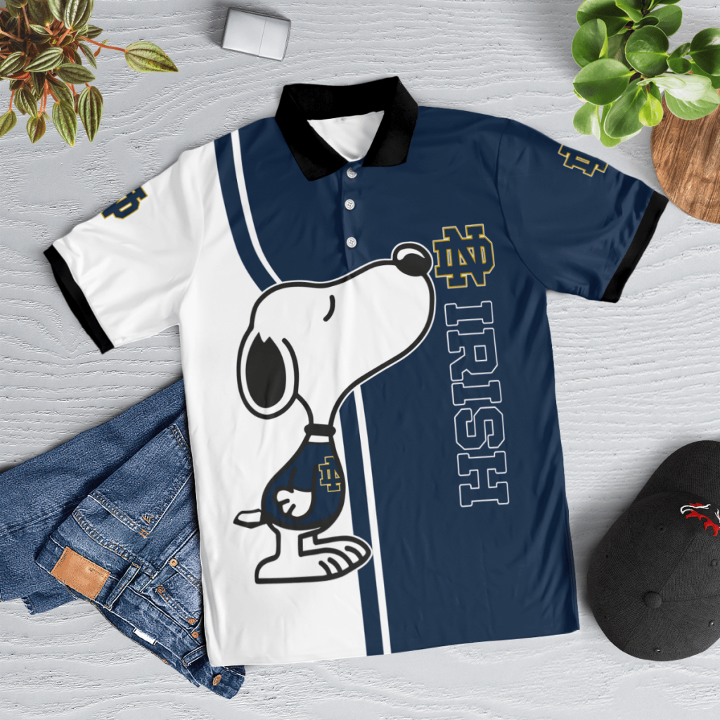 Notre Dame Fighting Irish Snoopy Polo Shirt Limited Edition Notre Dame Fighting Irish Snoopy Polo Shirt Limited Edition