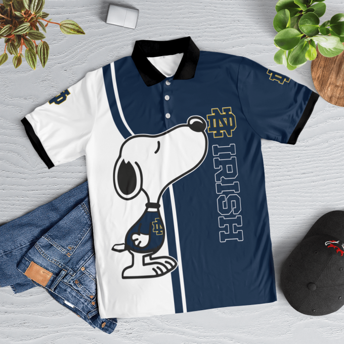 Notre Dame Fighting Irish Snoopy Polo Shirt Limited Edition