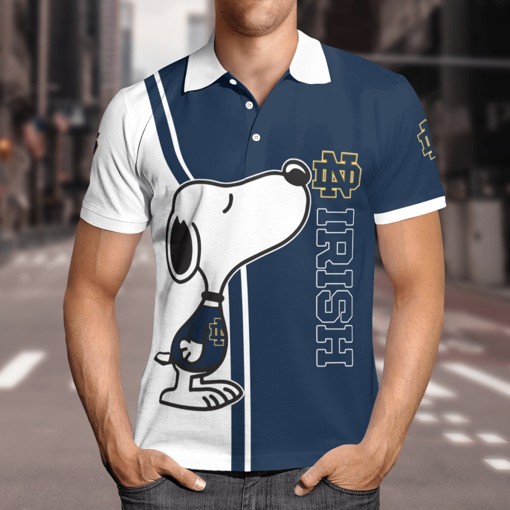 Notre Dame Fighting Irish Snoopy Polo Shirt Limited Edition Notre Dame Fighting Irish Snoopy Polo Shirt Limited Edition