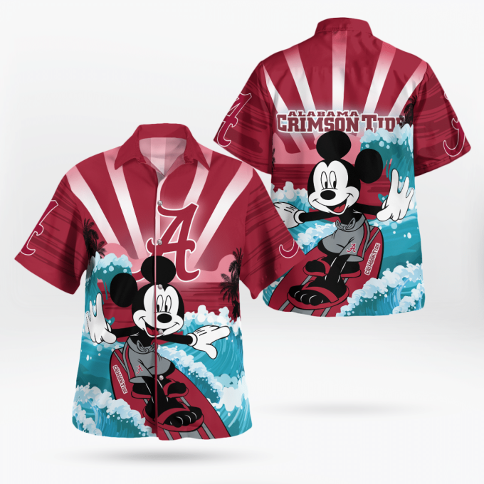 Limited Edition Alabama Crimson Tide and Mickey Mouse Hawaii Shirt – Exclusively Designed for Fans of the Crimson Tide and Disney