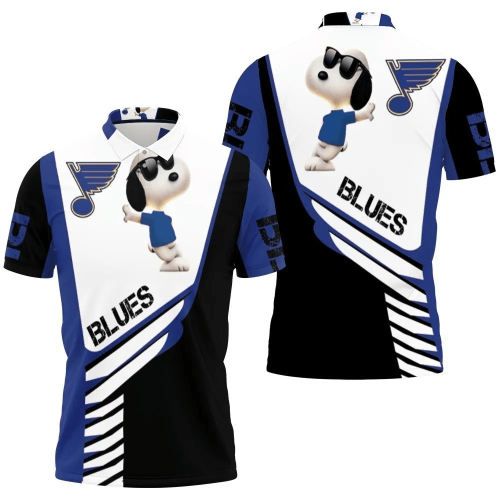 Mens & Womens St. Louis Blues Snoopy For Fans 3D All Over Print Polo Shirt