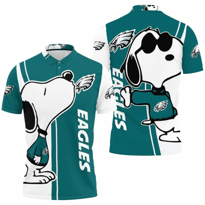 Mens & Womens Philadelphia Eagles Snoopy Lover 3D Printed Polo Shirt Gift for Fans Mens & Womens Philadelphia Eagles Snoopy Lover 3D Printed Polo Shirt Gift for Fans