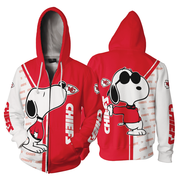 Shop the NFL Kansas City Chiefs Snoopy Pullover & Zip Up Hoodie – Show Your Team Spirit! Shop the NFL Kansas City Chiefs Snoopy Pullover & Zip Up Hoodie – Show Your Team Spirit!