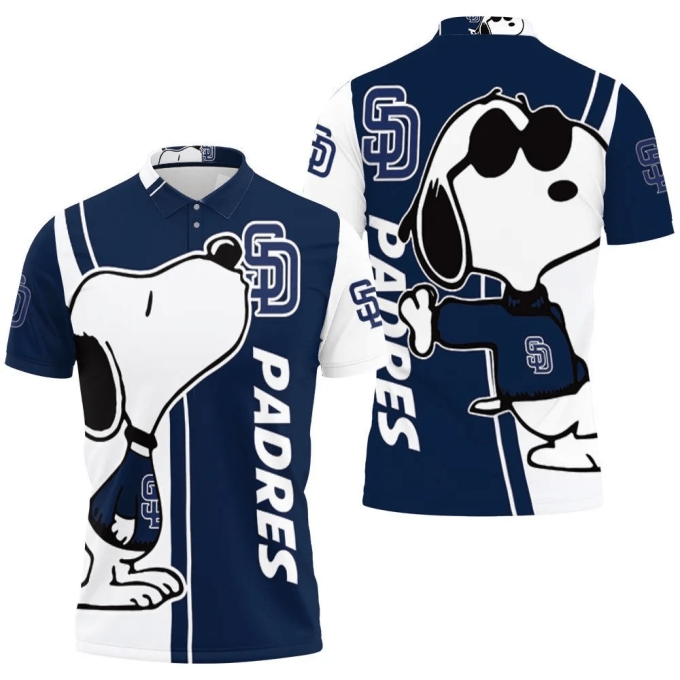 Mens & Womens San Diego Padres Snoopy Lover 3d Printed 3D All Over Print Polo Shirt Mens & Womens San Diego Padres Snoopy Lover 3d Printed 3D All Over Print Polo Shirt