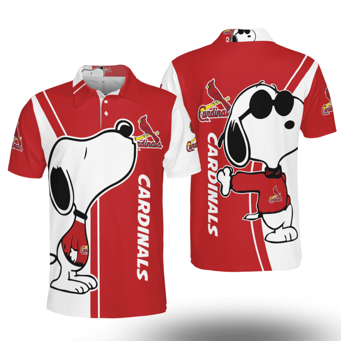 Mens & Womens St. Louis Cardinals Snoopy Lover 3D All Over Print Polo Shirt Mens & Womens St. Louis Cardinals Snoopy Lover 3D All Over Print Polo Shirt