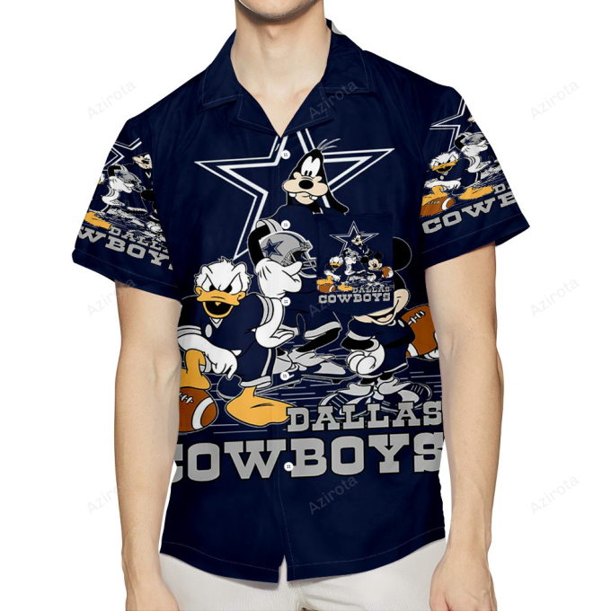 Dallas Cowboys Mickey Donald Goofy 3D All Over Print Hawaiian Shirt – Perfect for Summer Beach with Pocket Dallas Cowboys Mickey Donald Goofy 3D All Over Print Hawaiian Shirt – Perfect for Summer Beach with Pocket