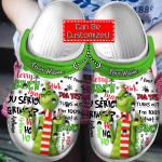 Personalized Funny Grinches Christmas Clogs Slippers Personalized Funny Grinches Christmas Clogs Slippers