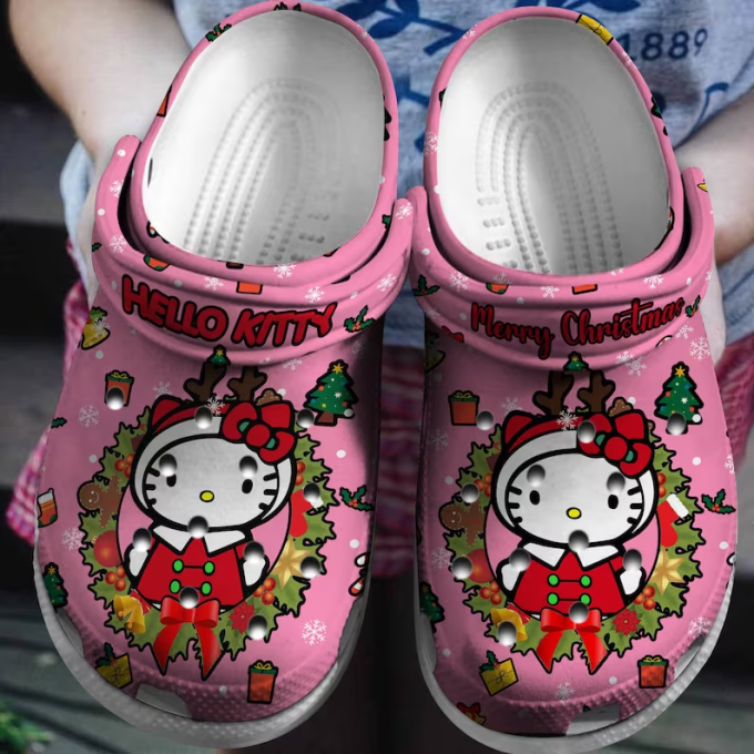 Hello Kitty Christmas Pink Clogs For Kids And Adults
