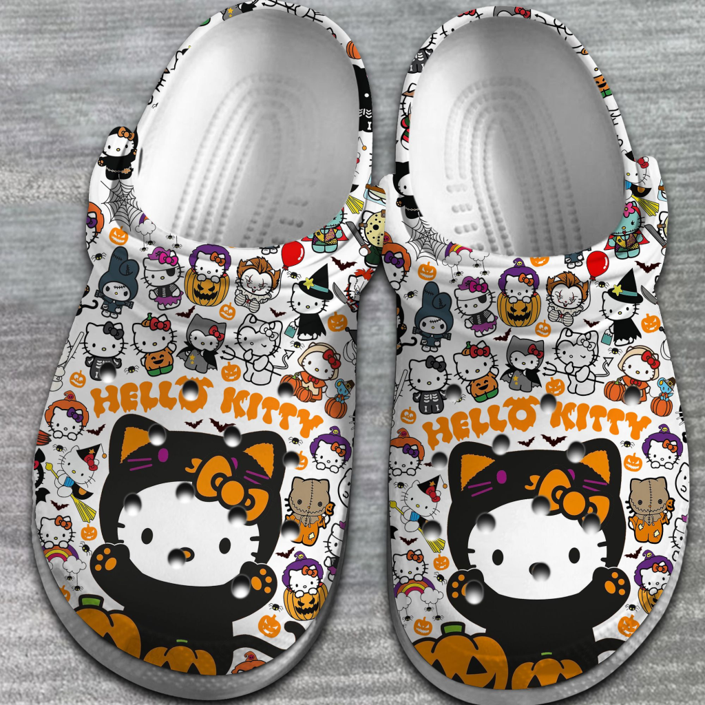 Special Design Hello Kitty Cartoon Halloween Clogs For Kids And Adults Special Design Hello Kitty Cartoon Halloween Clogs For Kids And Adults