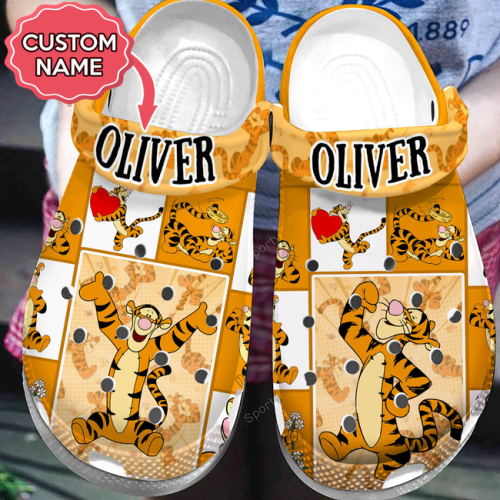 Personalized Funny Tigger Winnie The Pooh Cartoon Clogs