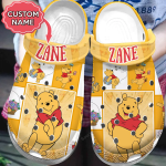 Personalized Happy Winnie The Pooh Cartoon Clogs For Kids And Adults Personalized Happy Winnie The Pooh Cartoon Clogs For Kids And Adults