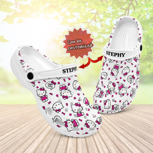 Personalized Clogs Hello Kitty Cartoon Clogs For Kids And Adults